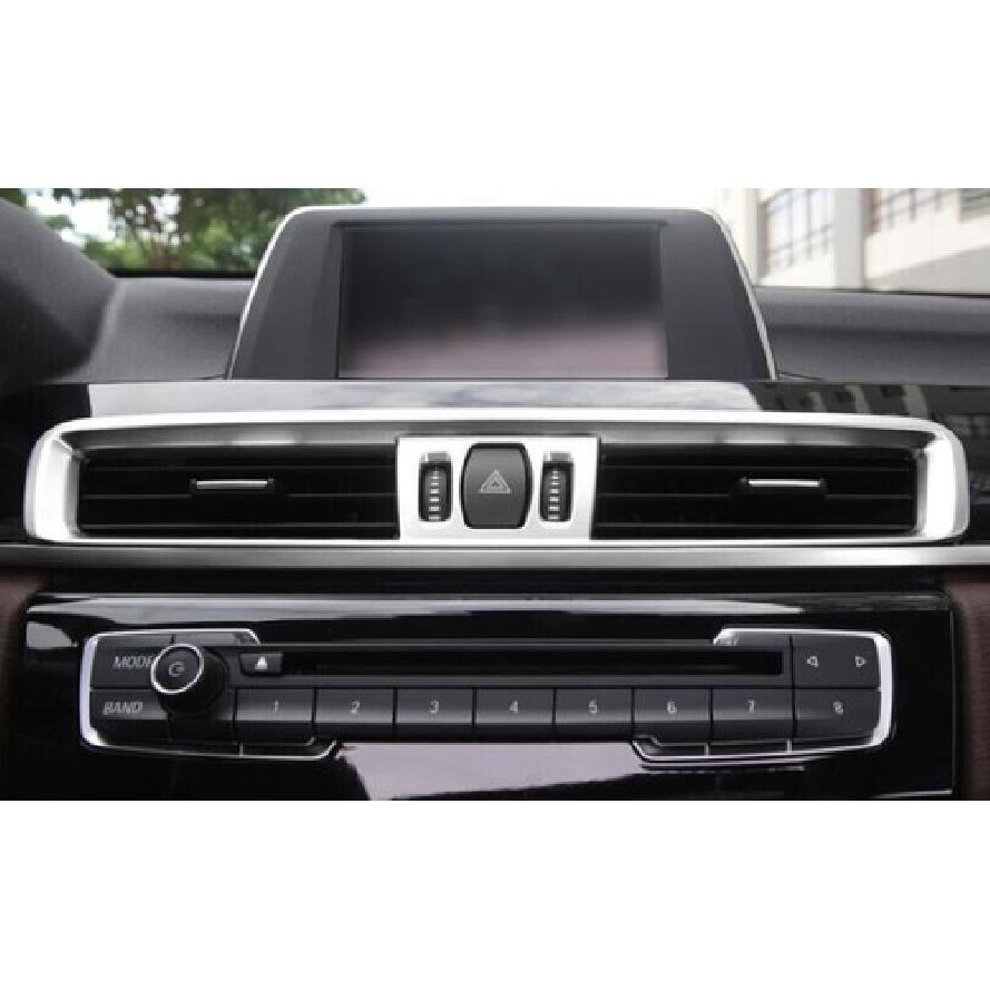 Fit For BMW X2 F39 2018-2021 Matte Silver Middle Console Air Outlet Vent Cover