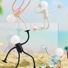 LED Bedside Lamp Changeable Shape Funny Night Light with Suction Cup Soft Glow DIY Shape Cute Light Bulb Man Mini Night