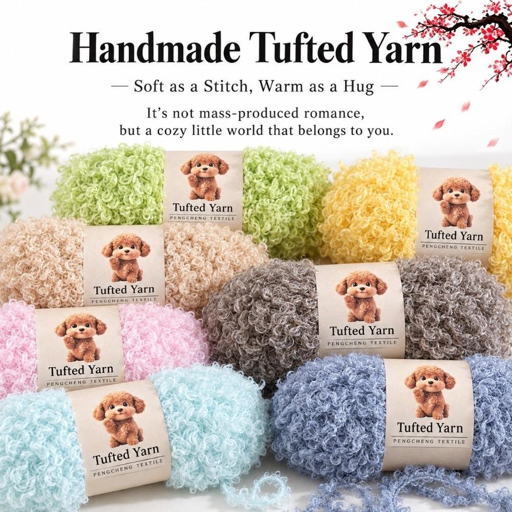Soft Fluffy Curly Yarn 50g/Roll Chenille Yarn New Knitting Yarn Crochet Plush Toy
