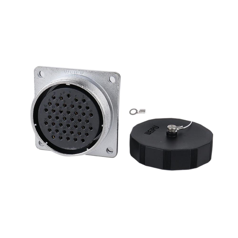 WEIPU WS48 TD+Z M48 Circular Waterproof Bulkhead Connector 5 7 20 27 38 42 Pin AC DC Power Adapter 50A Male Plug Female Socket