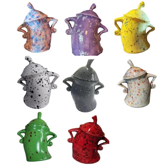 Canister with Attitude Cute Funny Solid Resin Craft Desktop Decoration Akimbo Jar Home Office Supplies