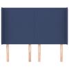 VidaXL Headboard with Ears Blue 147x16x118-128 Cm Fabric3119304