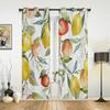 Fruit Cartoon Avocado Barbell Lovely Green Curtains for Bedroom Living Room Drapes Kitchen Children Window Curtain Home Decor