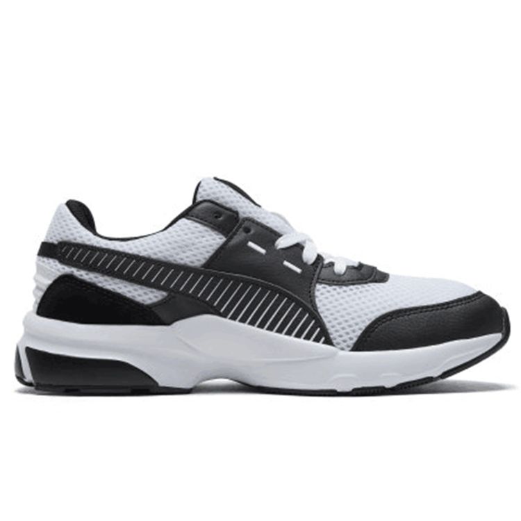 Puma Future Runner Comfortable Sports Leather Fabric Shock Absorption Low Top Casual Running Shoes Unisex Sneaker Black White 369502-04