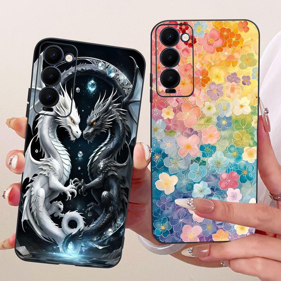 Case For Tecno Camon 18 Cover Cute Cat Fashion Butterfly Funny Painted Casing Tecno CH6 CH6n
