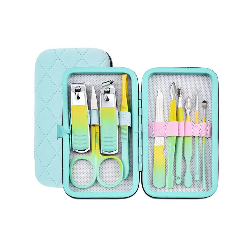 Gradient Yellow Nail Clipper Set - Professional Manicure Tools for Home and Salon
