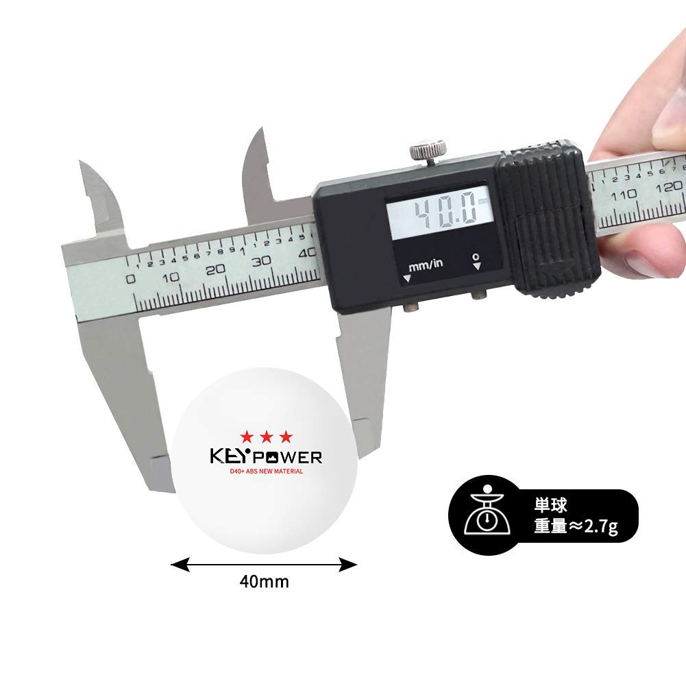 Homraku Table Tennis Balls for Practice and Pack of Professional Plastic Competition, 100, White, Three-Star Quality, 40mm, (ABS Resin)