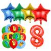 Building Block Birthday Party Decoration Number blocked Tablecloth Cup Plate Napkin Baby Shower Number Party Favors Supplies