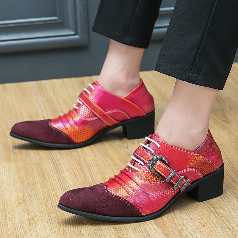 Мужские белые кожаные туфли-дерби на высоком каблуке, свадебное платье, танцевальные деловые формальные туфли-лифты, увеличивающие рост, смокинг, блейзеры для выпускного вечера, мужская обувь