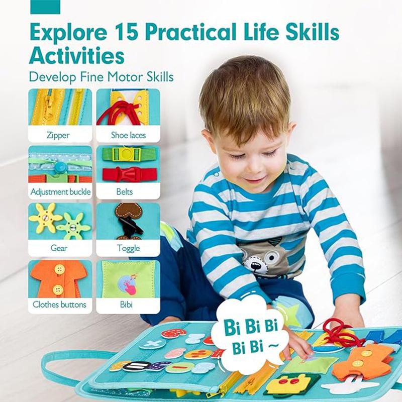 Portable Felt Dressing Learning Board Early Education Children Educational Toys Training Education Enlightenment Felt Learning Board