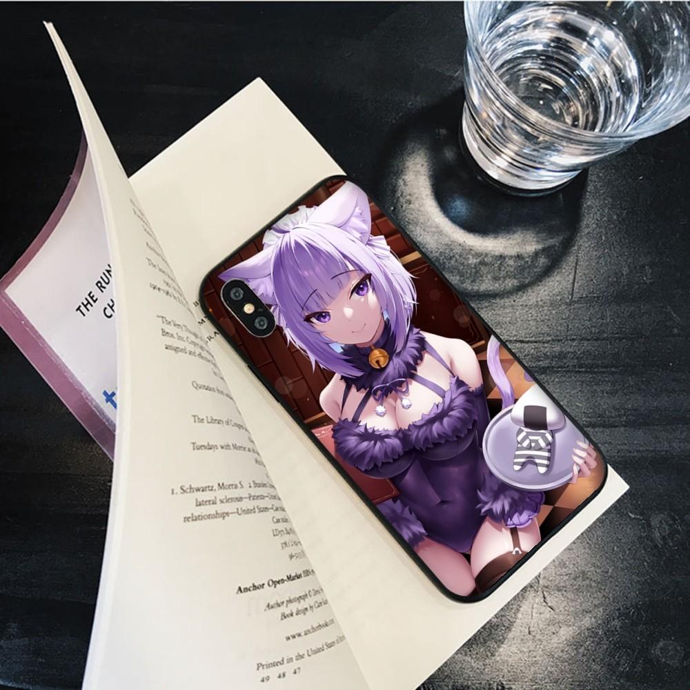 Чехол для телефона Kawaii Nekomata Okayu для iPhone 15 8 7 6 6S Plus X SE 2020 XR XS 14 11 12 13 Mini Pro Max