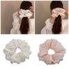 Elegant Lace Edge Scrunchies for Women Soft Fabric Hairbands Elastic Hair Ties Comfortable Hairpieces Hair Decoration