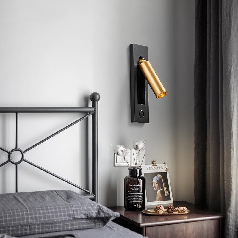 Светодиодный настенный светильник для чтения у кровати, вращающийся настенный светильник, встроенный настенный светильник для гостевой комнаты