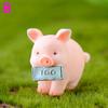 DIY Craft Bonsai Decoration Miniature Model Micro Pig Family Resin Ornaments Gold Ingot  Figurine