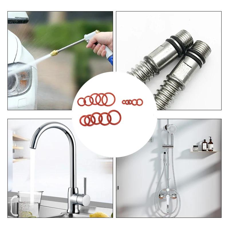 225 шт. резиновых колец красного цвета силикона уплотнительное кольцо уплотнительное силиконовое резиновое маслостойкое уплотнительное кольцо шайба набор прокладок коробка