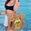 Summer Beach Bag Mesh Large-capacity One-shoulder Tote Bag Men And Women Go Out Portable Washing Swimming Clothes Storage Bag