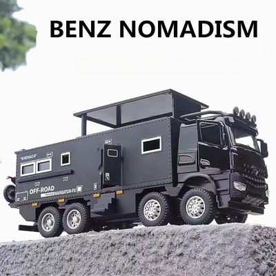 Новый 1/24 NOMADISMs Arocs Unimog Сплавной Автодом Модель Турингового Автомобиля Литой Металлический Игрушечный Внедорожный RV Транспорт Модель Звук Свет Детский Подарок