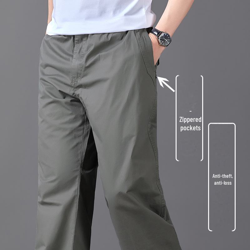 Мужские свободные комбинезоны большого размера весна/лето для мужчин среднего возраста. Повседневные, легкие и прямые спортивные брюки.