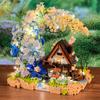 1343 детали MOC Цветочный Лунный Дом Микро Строительный Блок деревянный дом Модель Алмазный Кирпич Игрушка для Детей Декор Стола