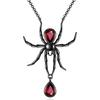 Halloween Spider Pendant Necklace Gothic Fashion Jewelry Gift for Women