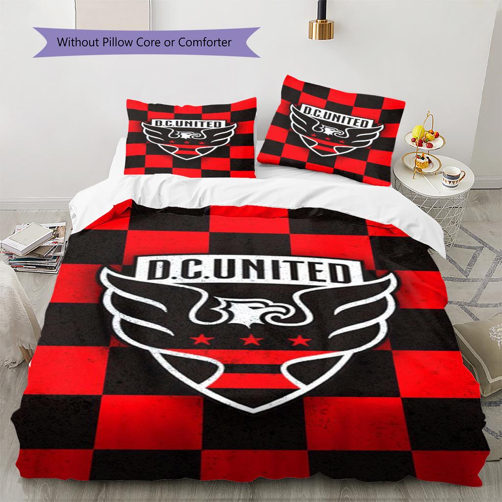D.C. United Pattern Bedding Set Quilt Cover Pillowcase Home Decor Gift (1 * duvet cover + 2 * pillowcase, without core)