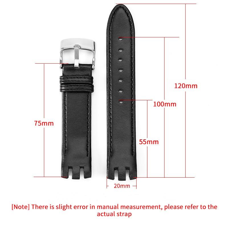 Натуральная кожа для Swatch YTS401/402/409/713 YTB400 Ремешок для часов с штифтом/складной пряжкой Браслет Аксессуары для часов 20 мм