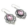 Pink Kunzite Gemstone 925 Sterling Silver Jewelry Earring 1.85 " g4W92