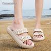 Comemore Thick Platform Sandals Beach Shoes Bathroom Slipper Soft Men Flat Slides Women Slippers Adjustable Buckle Oversized 47