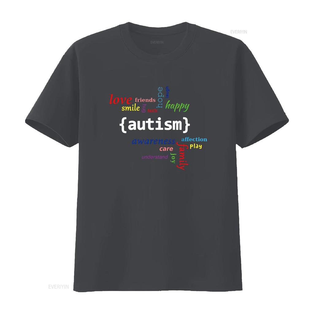 Autism T Shirt Awareness for Kids vintage Washed Breathable Unisex Stretched fashion Slightly Comfortable Casual streetwear