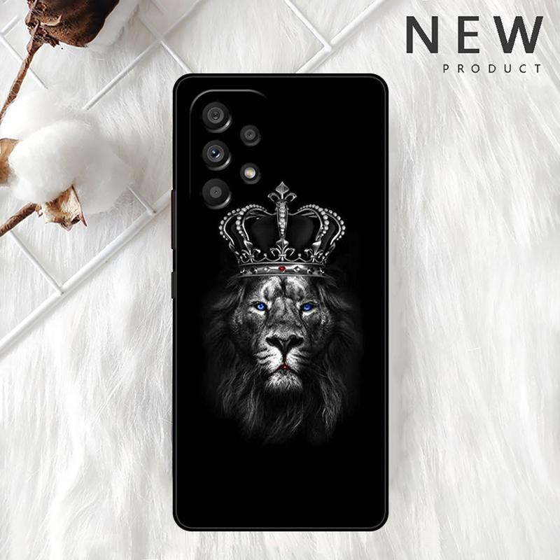 Чехол с изображением волка и льва для Samsung Galaxy A54 A52 A14 5G A53 A12 A13 A71 A23 A34 A33 A21s
