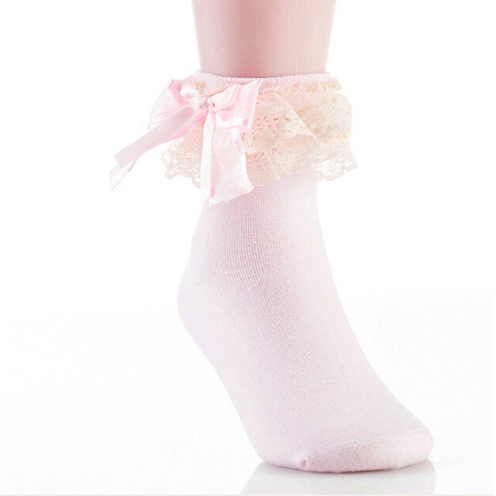 Женские милые ретро кружевные короткие носки Лолита оборки хлопковые принцессы носки для девочек Harajuku мягкие удобные однотонные носки до щиколотки
