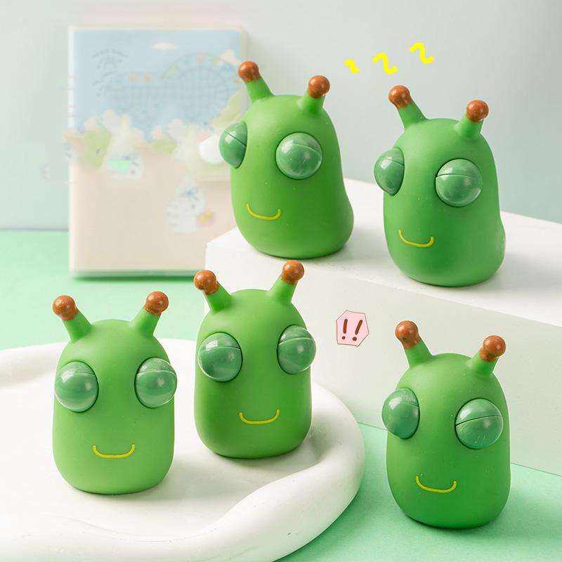 Забавные выпрыгивающие червяки из травы, зажим, игрушки-антистресс, креативный глазной яблоко, игрушка-пищалка для снятия стресса для взрослых и детей, призы для класса
