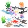 Имитация Мини Модель Морского Существа Дельфин Морская Черепаха Краб Осьминог Дельфин Набор Игрушек Морских Животных