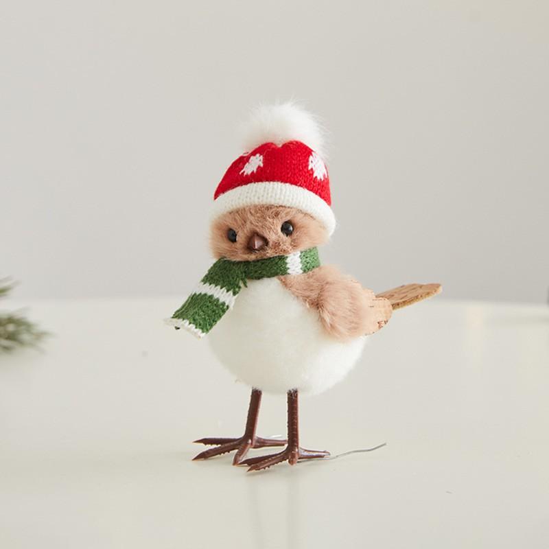 Christmas Foam Bird Ornament Hanging Decor Tree Home Party Festive Decoration Cartoon Style