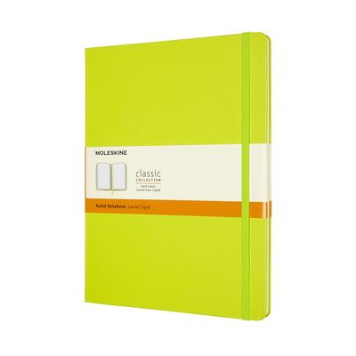 Moleskine Блокнот Классический Блокнот Твердая Обложка Линованный Размер XL широкий x 25 см Лимонно-зеленый QP090C2 (19 см в длину)