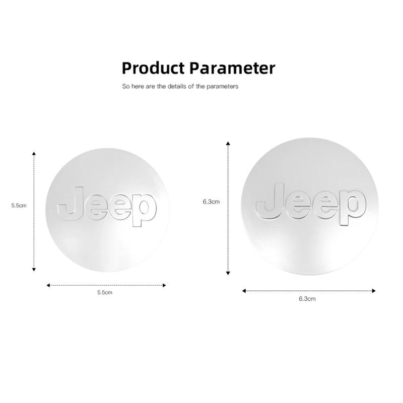 Для Jeep 4 шт. 55/63 мм Автомобильный значок Колпачок ступицы колеса Аксессуары для ступицы Для Jeep Grand Cherokee Wrangler JK Gladiator Compass Ren