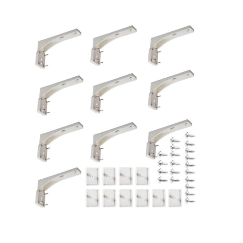 MULT L-Shaped Shelf Brackets, Wall-Mounted Storage Rack Brackets, Strong Pin Hooks for Drywall, Plywood, and Wood, Hide-Hole Design, Perfect for Renta