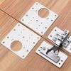 Cabinet Door Hinge Repair Plate with Screws & Brackets, Heavy Duty Kitchen Furniture Mounting Hardware for Easy Installation
