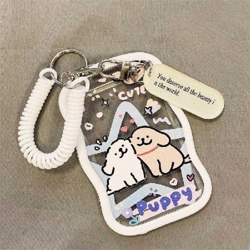 Милый акриловый держатель для фотокарточек с креплением-брелоком