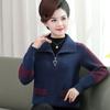 Middle-aged Women's Chic and Comfortable Knit Cardigan with Thick Fabric, Perfect for Autumn and Winter