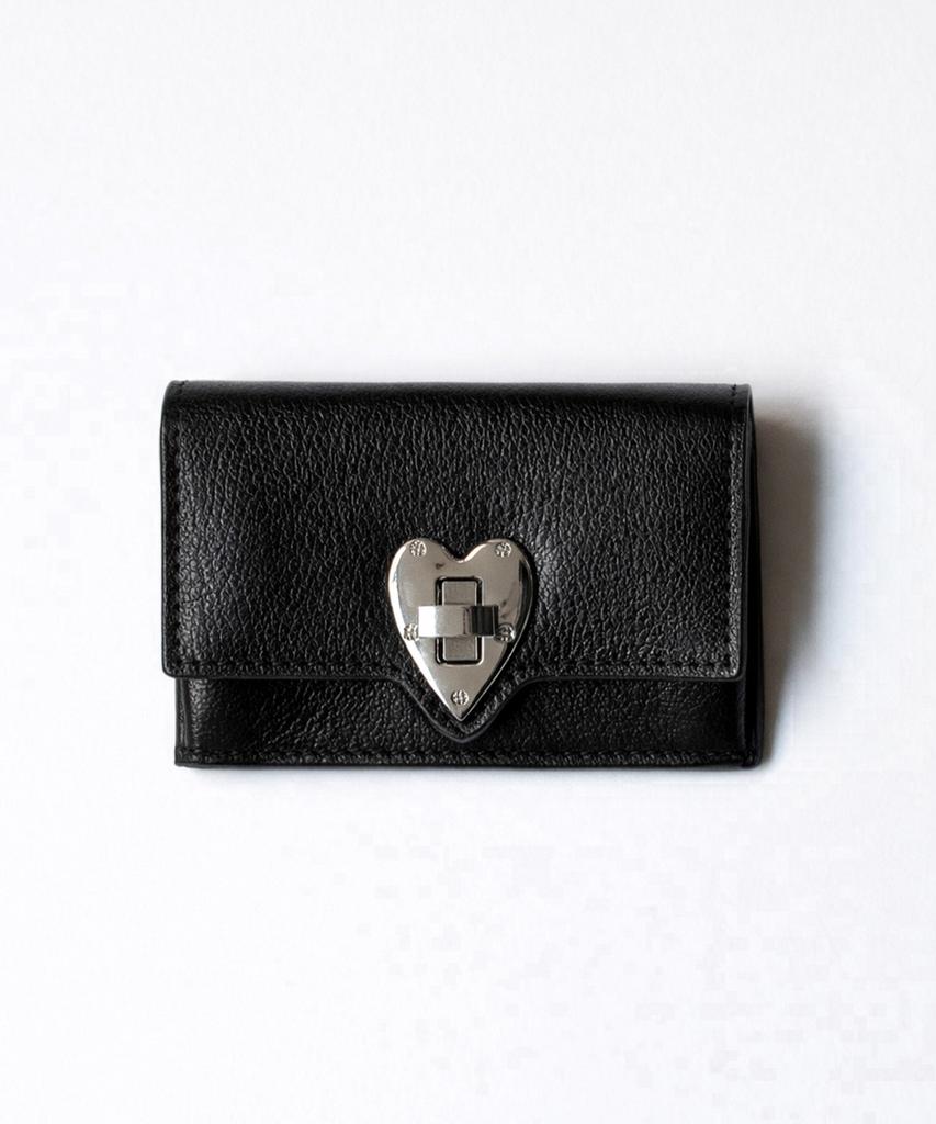 Кошелек Yahnsisi Heart из винтажной кожи - Черный