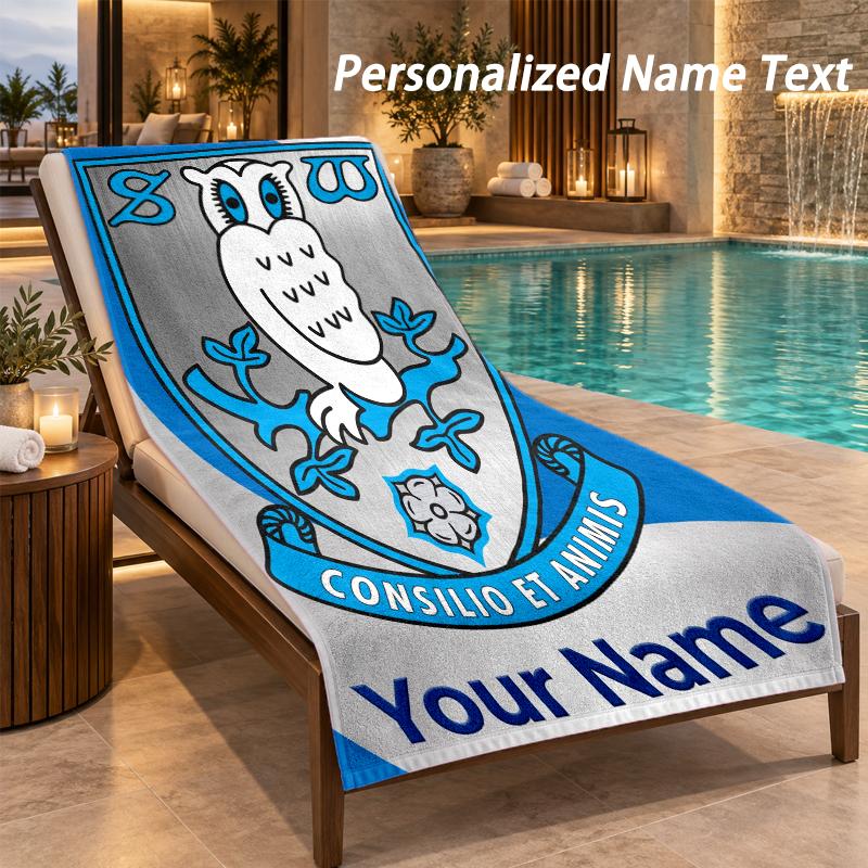 Пляжное полотенце с индивидуальным текстом Sheffield Wednesday FC, большое полотенце для дома, ванной комнаты, пляжа