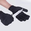 2pcs Black Anti Cutting Gloves Wear Resistant Work Gloves Security Protection Self Defense Gloves Steel Wire Metal Mesh Gloves