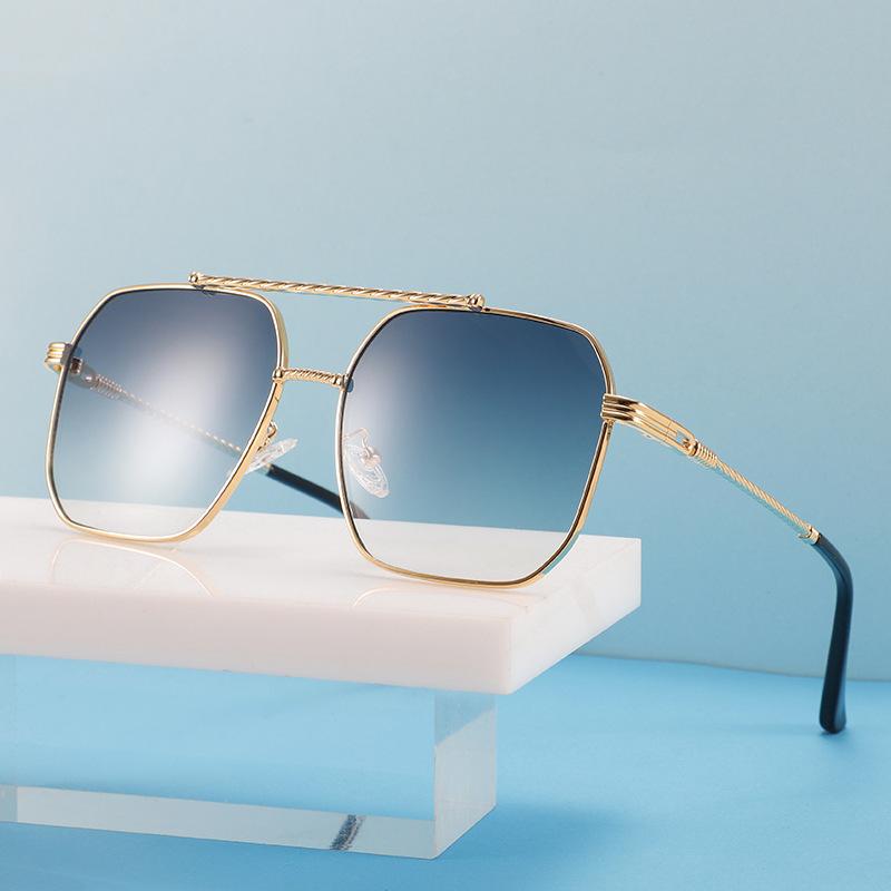 Men Square Sunglasses For Summer Stylish Gradient Lenses Hip-Hop Street Sports Glasses