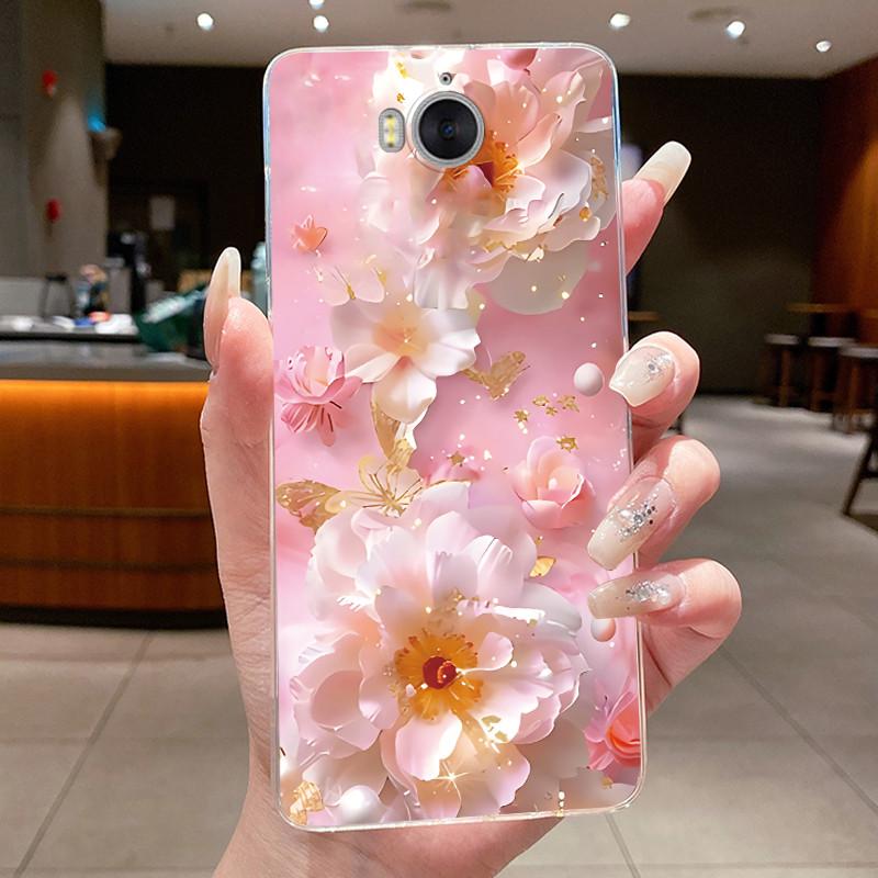 Phone Case For Huawei Y5 2017 / Y6 2017 / Honor Play 6 Funda Butterfly Bow Protective Casing Transparent Soft Silicone TPU Cover