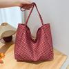 Корейская холщовая сумка в стиле ретро в горошек, сумка, сумка, большая вместимость, на плечо, мессенджер, сумка под мышкой, сумка для занятий для студентки, женская