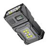COB SMD Pocket Emergency Lantern Power Display Powerful Mini Torch Rotatable LED Keychain Flashlight for Camping Fishing Walking