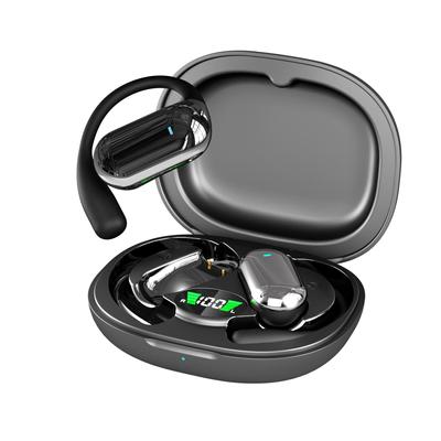 Наушники с открытым вкладышем Bluetooth V5.4 беспроводные наушники с заушниками с цифровым дисплеем зарядный чехол, водонепроницаемые спортивные наушники для бега