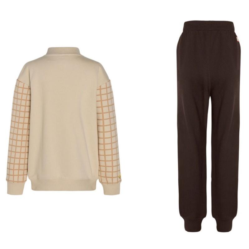 Adidas Оригинальный повседневный спортивный костюм, пуловер с круглым вырезом, худи с длинными рукавами, брюки с манжетами на кулиске, комплект из 2 предметов, детский костюм KG3339