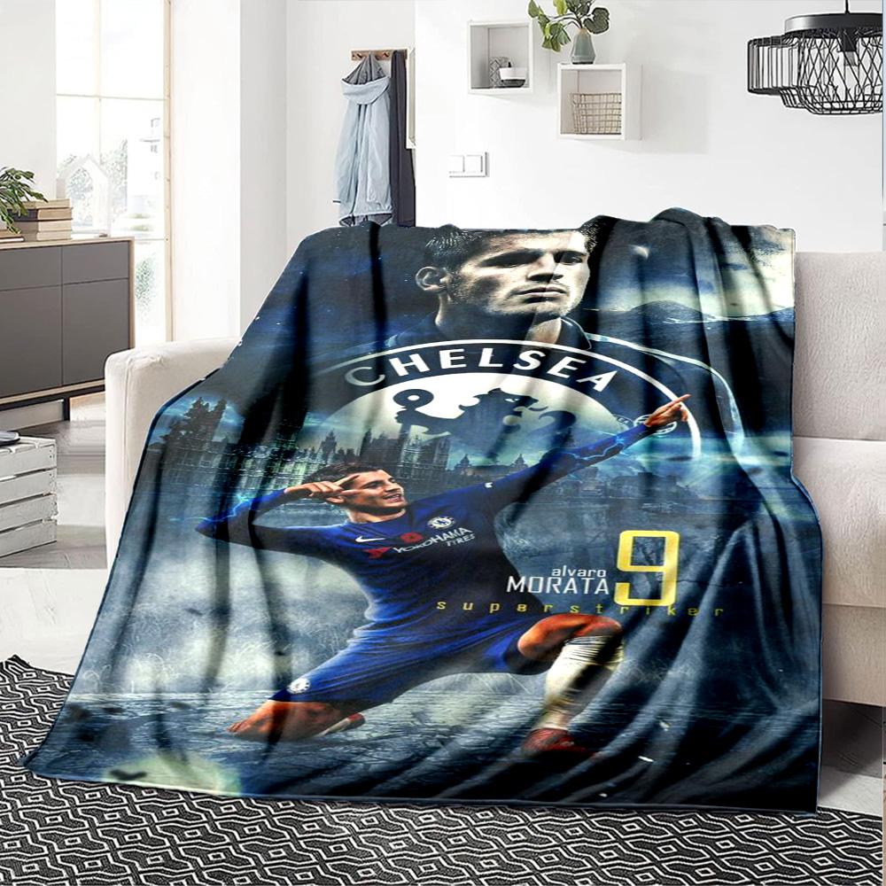 Chelsea Fc Football Player Blanket Warmthful Decor Perfect for Picnics Bed Chair for All Seasons Modern Ideal Gift For Birthday Valentine'S Day